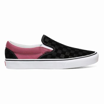 Férfi Vans Deboss Checkerboard Classic Slip-on Cipő VA5326109 Fekete/Rózsaszín